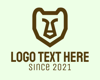 Minimalist Wild Grizzly Logo