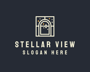 Stargazing - Starry Night Window logo design