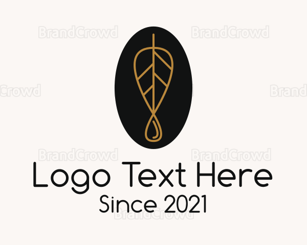 Minimalist Droplet Leaf Logo