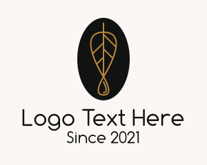 Liquid - Minimalist Droplet Leaf logo design