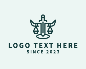 Legal - Attorney Justice Sword logo design