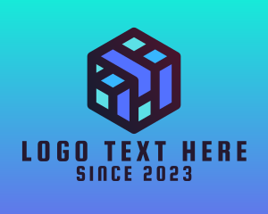 Internet - Digital Cube Network Technology logo design