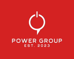 Power Chat Button logo design