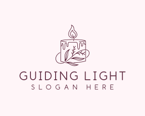 Candle Flame Nature logo design