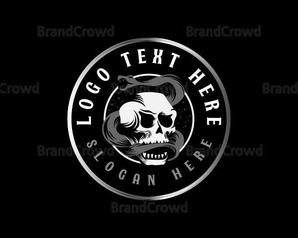 Snake Skull Death Logo