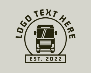 Closed Van - Logistics Vehicle Trucking logo design