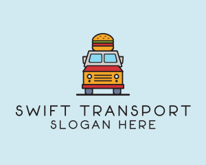 Transporter - Burger Food Truck logo design