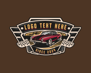 Dealership - Vintage Car Racing logo design