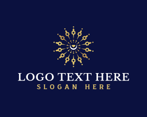 High End - Sun Jewelry Diamond logo design