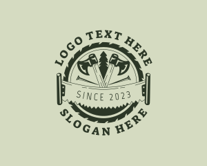 Logger - Axe Lumberjack Tools logo design
