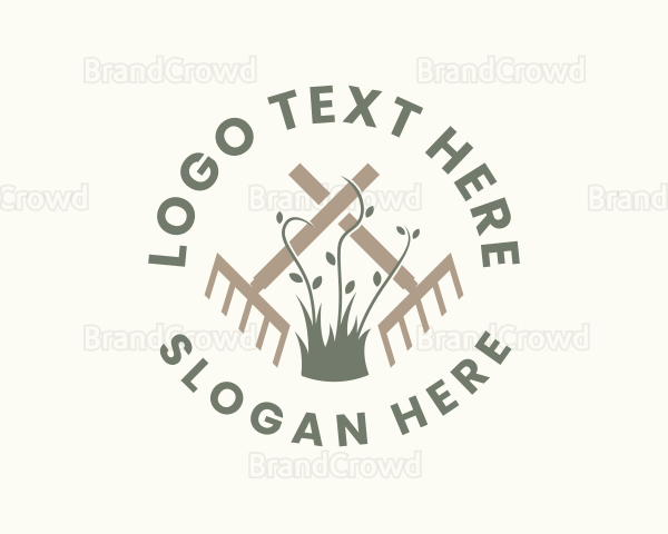 Lawn Care Landscape Gardening Logo