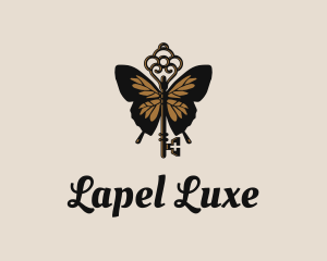 Luxe Butterfly Key logo design