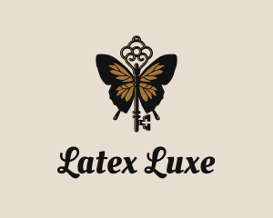 Luxe Butterfly Key logo design