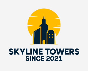 City Tower Sunset  logo design