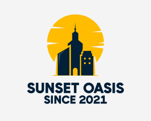 City Tower Sunset  logo design