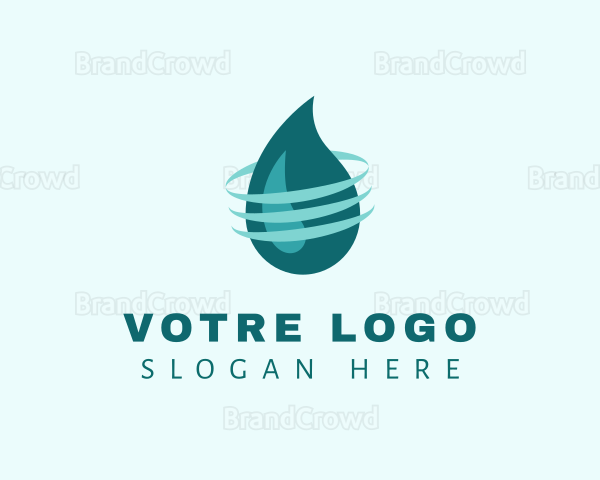 Water Droplet Rings Logo