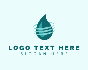 Oil - Water Droplet Rings logo design