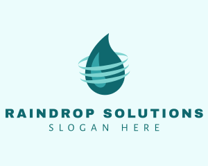 Raindrop - Water Droplet Rings logo design