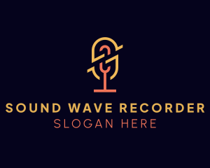 Microphone Sound Recording logo design