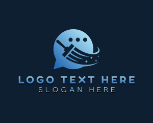 Deep Clean - Clean Squeegee App logo design