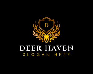 Deluxe Deer Shield logo design