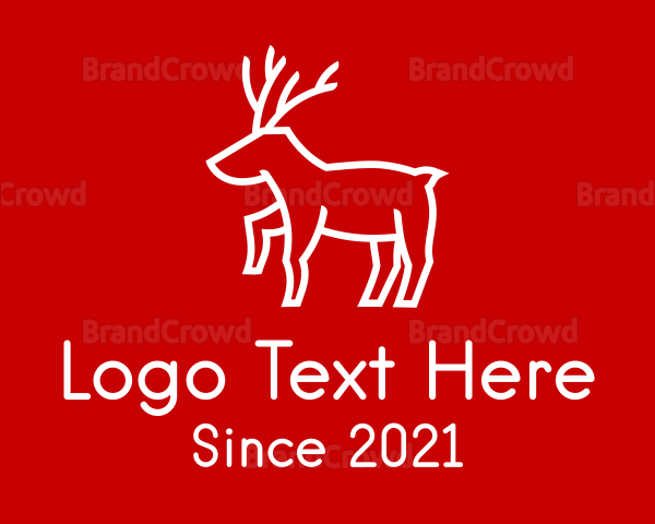 Simple Forest Reindeer Logo