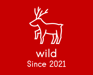 Horns - Simple Forest Reindeer logo design
