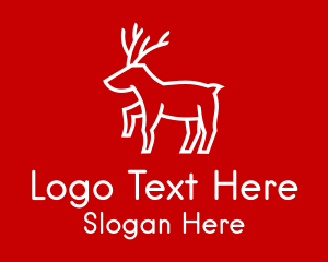 Simple Forest Reindeer Logo