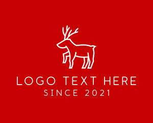 Simple Forest Reindeer logo design