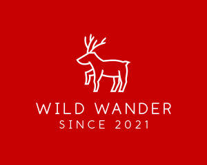 Simple Forest Reindeer logo design