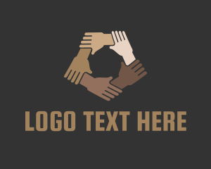 Inclusive - Humanity Hands Diversity logo design