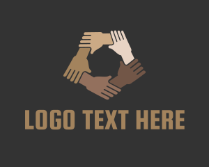 Pentagon - Humanity Hands Diversity logo design