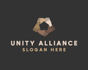 Coalition - Humanity Hands Diversity logo design