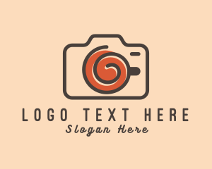 Beverage - Swirl Camera Coffee Cup logo design