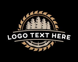 Log - Saw Lumber Woodwork logo design