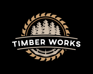 Logger - Saw Lumber Woodwork logo design