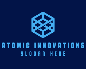 Generic Blue Cube Technology Company logo design