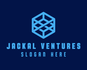 Generic Blue Cube Technology Company logo design