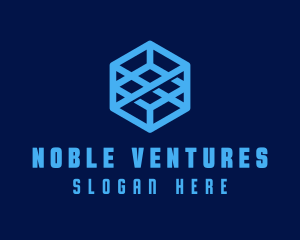 Generic Blue Cube Technology Company logo design