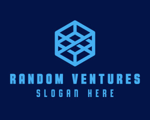 Generic Blue Cube Technology Company logo design