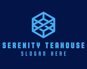 Generic Blue Cube Technology Company logo design