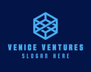 Generic Blue Cube Technology Company logo design