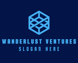 Generic Blue Cube Technology Company logo design