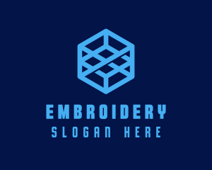 Generic Blue Cube Technology Company logo design