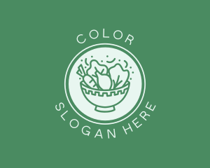 Vegan - Vegetable Salad Bowl logo design