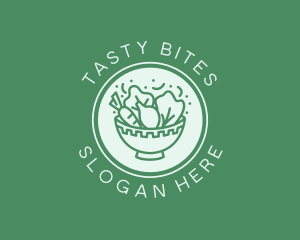Delicious - Vegetable Salad Bowl logo design