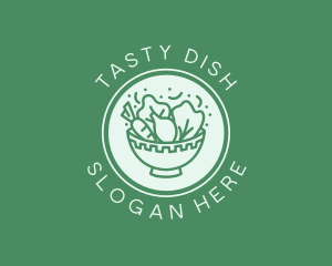 Dish - Vegetable Salad Bowl logo design