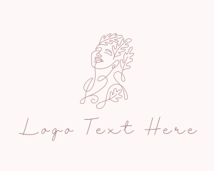 Organic - Leaf Beauty Female logo design