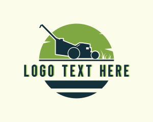 Lawn Mower Gardening Maintenance Logo