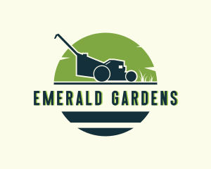 Lawn Mower Gardening Maintenance logo design